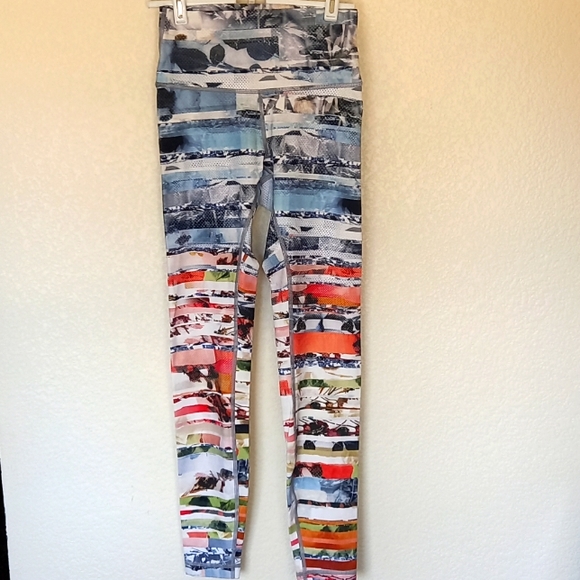 Lululemon Striped Leggings Sz 4 - Picture 1 of 3